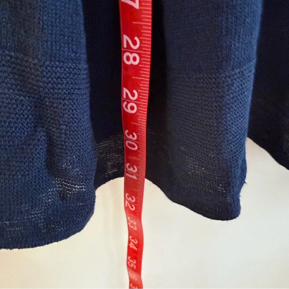 J Jill, lightweight linen sweater, navy blue, 3X - Picture 4 of 4